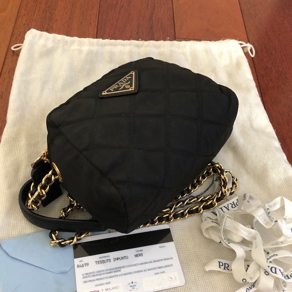 Auth Prada Tessuto Impuntu Nylon Quilted Crossbody - Picture 3 of 10